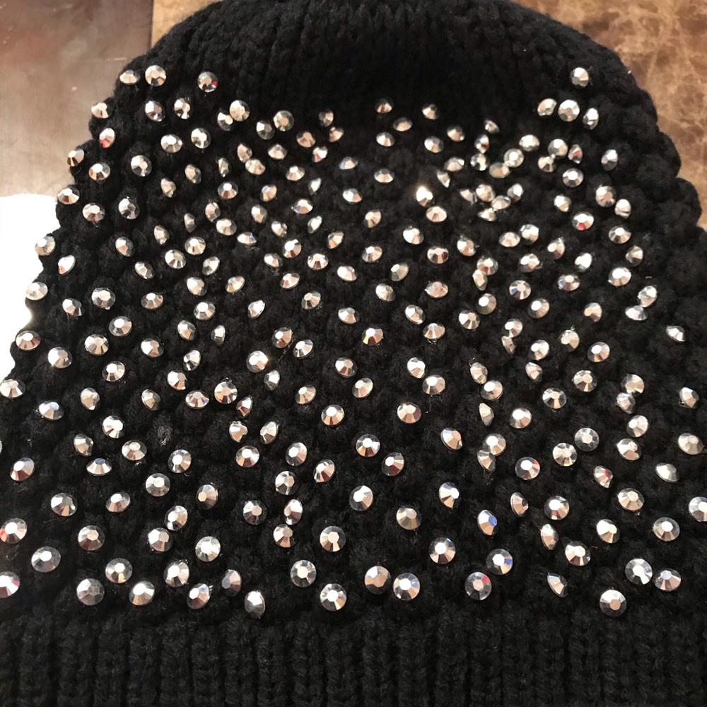 Black Rhinestone Hat
